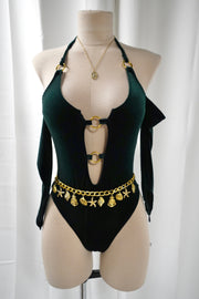 Emerald Energy Bodysuit with Gloves