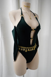 Emerald Energy Bodysuit with Gloves